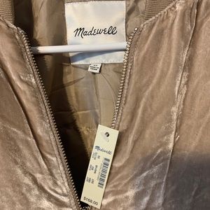 NWT Madewell Velvet Bomber Jacket